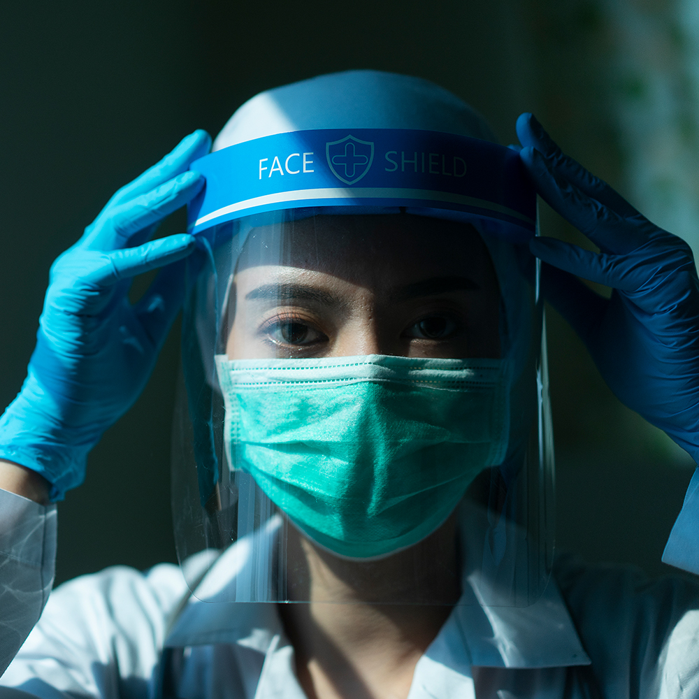 Woman in PPE